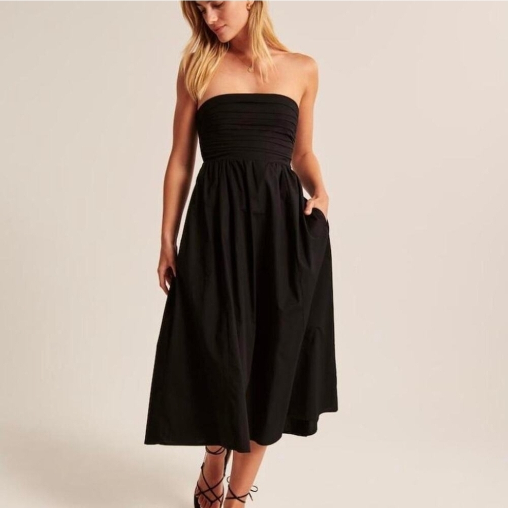 Abercrombie & Fitch Black Strapless Dress